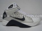 Nike Hyperdunk Basketball Shoes in white/purple/black