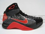 Nike Hyperdunk Basketball Shoes in shinning black/red