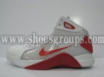 Nike Hyperdunk Basketball Shoes in white/red